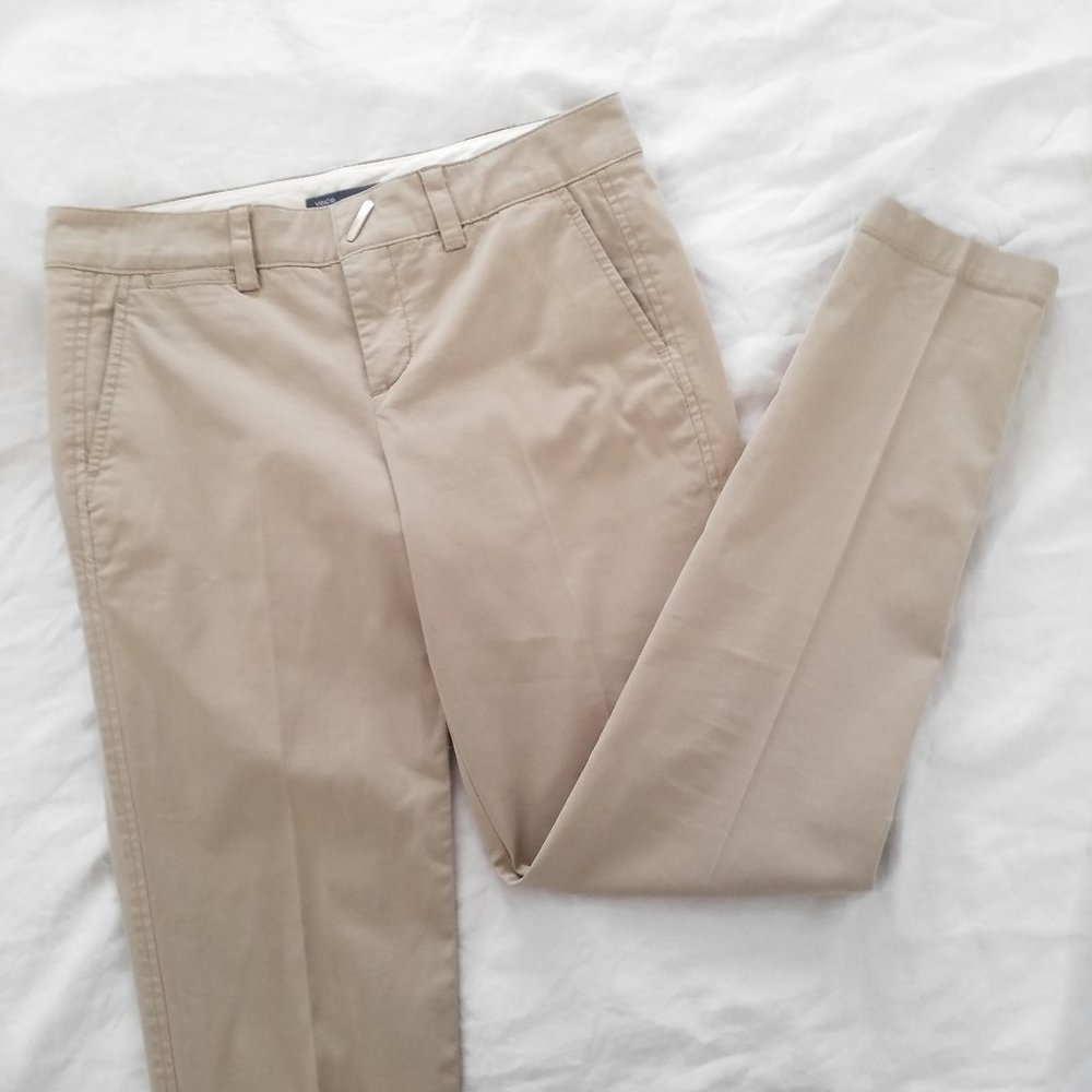 Vince Skinny Ankle Crop Chinos Pants Khaki Tan